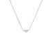 Lucardi Dames Stalen ketting met hart - Ketting - Staal - Zilverkleurig - 45 cm
