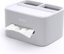 Unyqoos Boîte de rangement multifonctionnelle pour mouchoirs, télécommandes et organisation de bureau - Gris