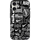 Nike Iphone 16 Plus Hoesje air logo graffiti zwart wit