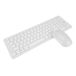 ciciglow Draadloos Toetsenbord en Muis, Draadloze Toetsenbordmuiscombinatie, 2,4 GHz USB Draadloos Toetsenbord op Volledige Grootte 108 Toetsen Toetsenbord en Draagbare, Zeer Gevoelige Draadloze Muis voor(wit)