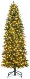 Triumpunpre Kunstkerstboom: Besneeuwde Witte Kunstkerstboom 225 cm met Automatische Verlichting
