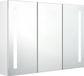 vidaXL Badkamerkast met spiegel en LED 89x14x62 cm glanzend wit