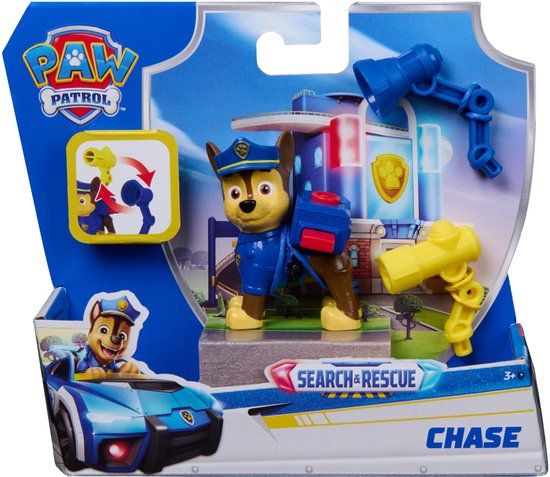 PAW Patrol Chase-heldenactiefiguur met 2 verwisselbare gereedschappen