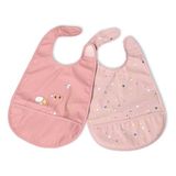 Chicco Set van 2 waterdichte baby-slabbetjes vanaf 6 m