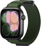 By Qubix - Magnetische nylon bandje - Groen - Geschikt voor Apple Watch 38mm / 40mm / 41mm / 42mm