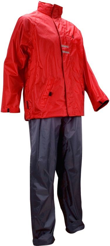 Ralka Regenpak - Volwassenen - Unisex - Maat XL - Rood/Antraciet