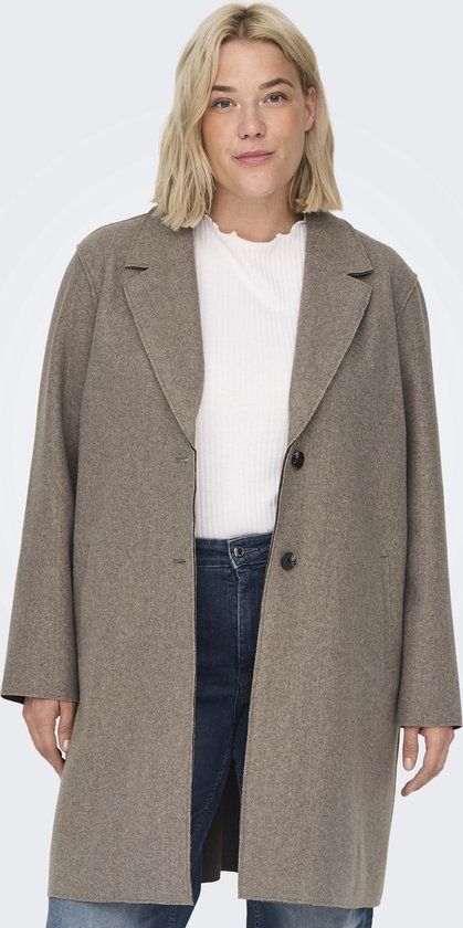ONLY CARMAKOMA CARNEW CARRIE BONDED COAT OTW NOOS - Women - Padded Jackets - Brown - Size 46-48