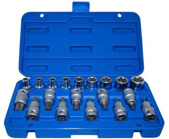 Normex Torx doppenset in uitwendig 21 219 Torx doppenset