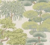 A.S. Création Vliesbehang Botanisch - Groen Crème Beige Grijs - 1005 x 53 cm