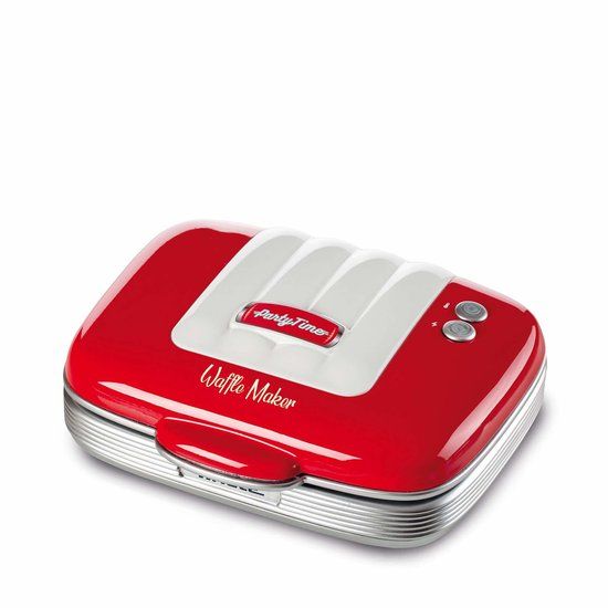 Ariete 1973/00 - 50's Style Wafelijzer - 700W - Anti-aanbakplaat - Rood