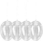Merkloos / Sans marque Rayher Hobby Gmbh Paasversiering hangend ei van plastic - 4x - 10 cm - DIY paasei versieren - Pasen decoratie - Vulbaar