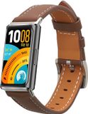 kwmobile lederen horlogebandje geschikt voor Huawei Band 11 / Band 11 Pro polsband - Echt leren smartwatch bandje - Activity tracker horloge band in bruin