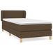 vidaXL Boxspring met Matras Stof Donkerbruin 90x200 cm