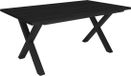 Bolt Edge Table à manger - Chêne massif - Pied en X - 170x90x75cm
