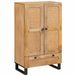 vidaXL Highboard met lade Bruin 40 x 33 x 110 cm Massief Mango Hout
