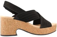 CLARKS NERISA WEST Sandalen met hak Zwart Leer Dames Maat 38