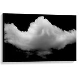 Merkloos / Sans marque Canvas Witte Donzige Wolk tegen Gitzwarte Lucht 90x60 cm Foto op Canvas Schilderij Wanddecoratie op Canvas