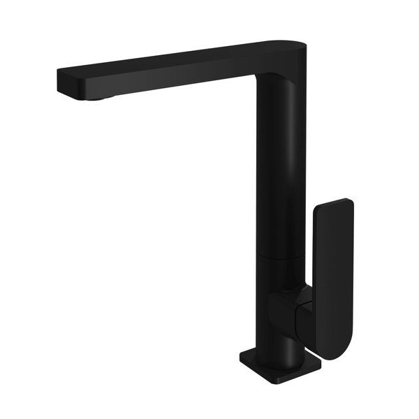 Hotbath Gal Wastafelmengkraan Draaibare uitloop Mat Zwart GL004BL