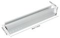 Système de rails miniatures pour panneaux solaires - système de montage de toit - 10 pièces - aluminium AL6005-T5 - 40 patins en caoutchouc - largeur de rainure 3,4 cm - argent