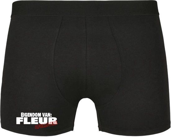 Sol's Eigendom van Fleur . Afblijven! Heren Boxershort - Zwart - 5XL - Katoen