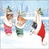 Ambiente Lunch Servetten - Kitten In Winterland