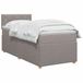 vidaXL Boxspringbed met matras en hoofdeinde, taupe, 80 x 200 cm, stof