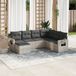 Prolenta Maison Exclusive - Ensemble de salon de jardin 7 pièces avec coussins, gris clair, polyrotin