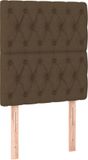 vidaXL Hoofdbord donkerbruin stof 80x7x118/128 cm