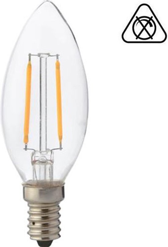 BES LED LED Lamp - Kaarslamp - Filament - E14 Fitting - 4W - Natuurlijk Wit 4200K