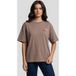 Levi's Short Stack Tee Front & Back Taille : XS | Tops Outlet | Femmes | Marron