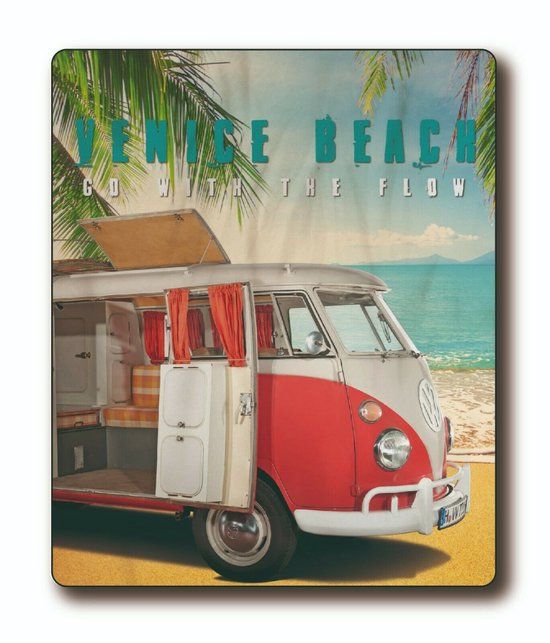 4KidsOnly Volkswagen Fleece deken Meerkleurig 130x170 cm
