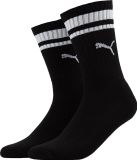 Puma Crew Heritage Stripe 2p Unisex Sportsokken Zwart 43-46