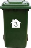 MC Living KadoExpress Kliko Sticker / Vuilnisbak Sticker - Nummer 3 - 22 x 17,5 - Wit