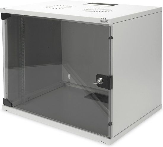 Digitus DN-19 09-U-S-1 19 inch Wandkast - Grijs-wit (RAL 7035)