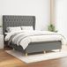 Maison Exclusive - Lit boxspring avec matelas, gris foncé, 140x200 cm, textile