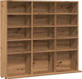 vidaXL Cd-kast 100x23x89,5 cm bewerkt hout artisanaal eikenkleurig