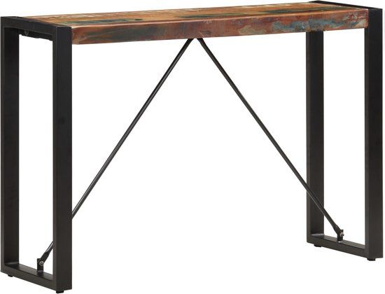 vidaXL Wandtafel - 110x35x76 cm - Massief Gerecycled Hout