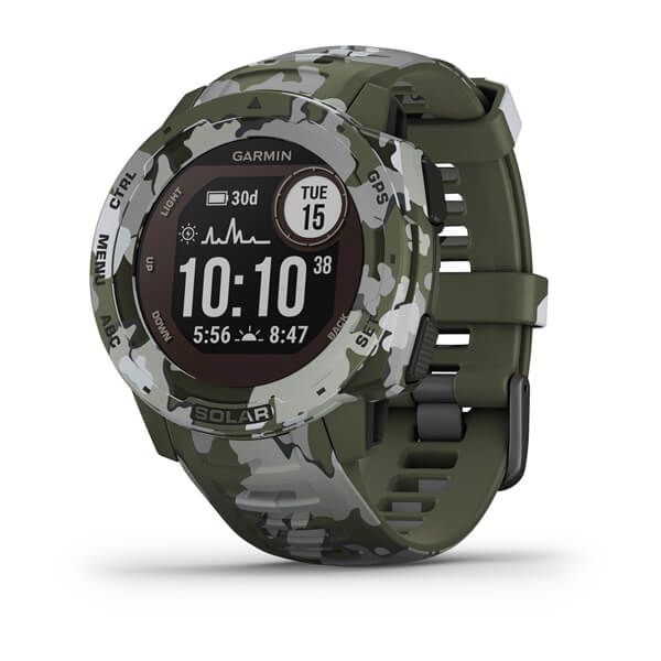 Garmin Instinct Solar Camo Edition Smartwatch - Lichen Camo - GPS
