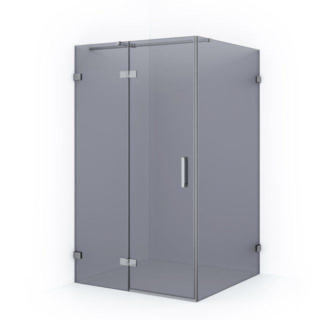 Maxaro Douchecabine Diamond 120x110cm 8mm Rookglas Veiligheidsglas Chroom
