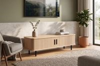 Mano Leisure TV-meubel Eikenhoutlook & Zwart Metaal L 120 x B 40 x H 39 cm