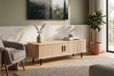Mano Leisure TV-meubel Eikenhoutlook & Zwart Metaal L 120 x B 40 x H 39 cm