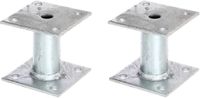 Alberts 215491 paalhouder | om op te schroeven | thermisch verzinkt | 100 x 100 mm | set van 2