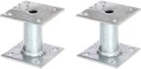 Alberts 215491 paalhouder | om op te schroeven | thermisch verzinkt | 100 x 100 mm | set van 2