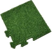 IVOL Rubber tegel met kunstgras toplaag - 50x50 cm - Puzzelsysteem (Hoekstuk)