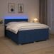 vidaXL Boxspringbed met matras en hoofdeinde, blauw, 160 x 200 cm, stof