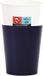 Givi Italia Feestbekers met hoesjes - 8x - navy blauw - papier - 250ml