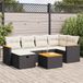 Maison Exclusive - Ensemble de meubles de jardin 7 pièces avec canapé et coussins, noir, en polyrotin