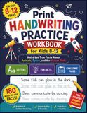 Print Handwriting Practice Workbook for Kids 8-12: Weird but True Facts About Animals, Space, and the Human Body