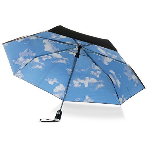 Totes Canopy Print Auto Open & Close Umbrella - Heaven
