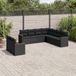 Maison Exclusive - Ensemble de meubles de jardin 9 pièces avec canapé et coussins, noir, en polyrotin